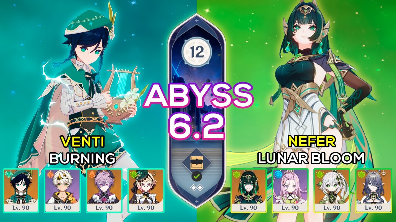 [NEW] C0 Venti Burning & C0 Nefer Bloom | Spiral Abyss 6.2 | Genshin Impact