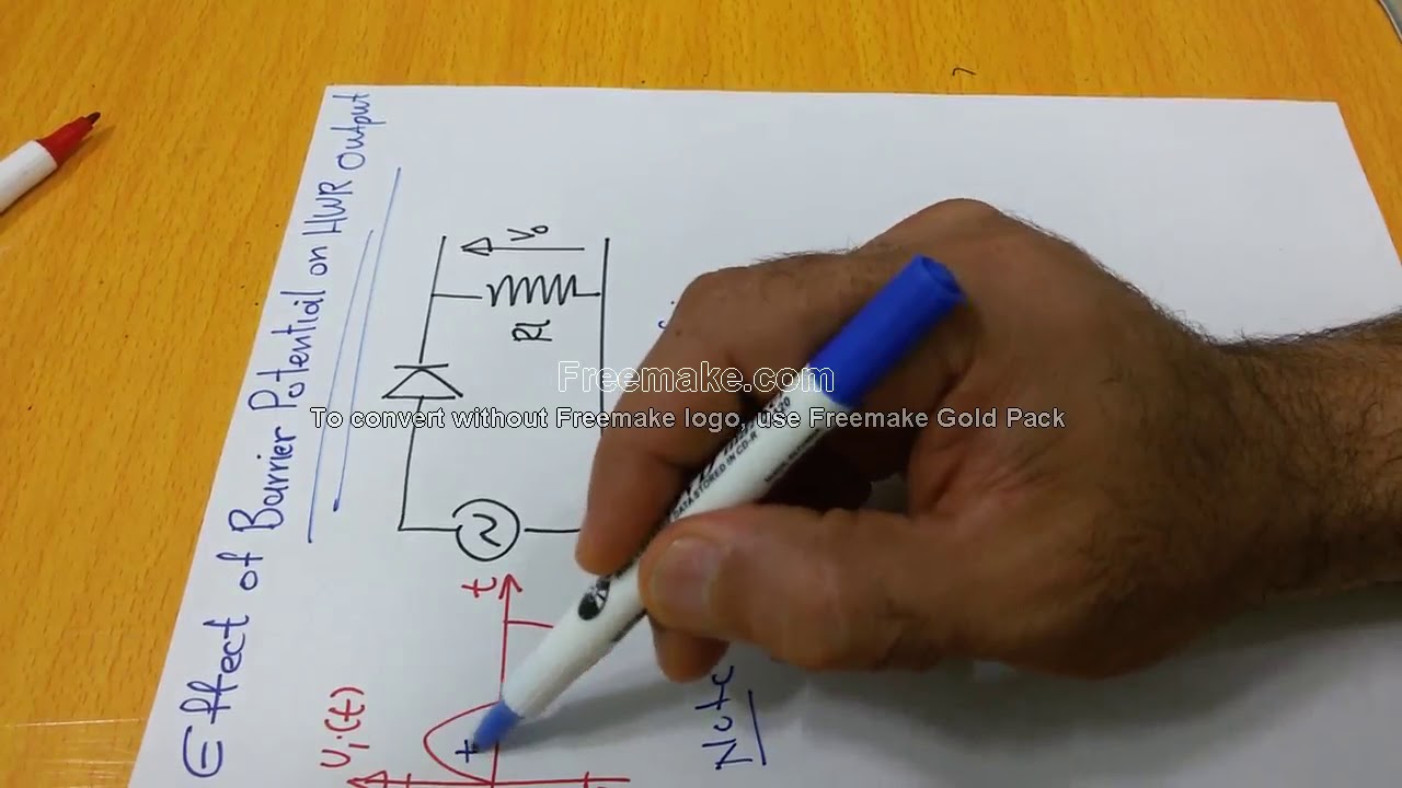 Analysis of a Diode in AC circuit 2: Example on Half wave rectifier مثال على مقوم نصف الموجة