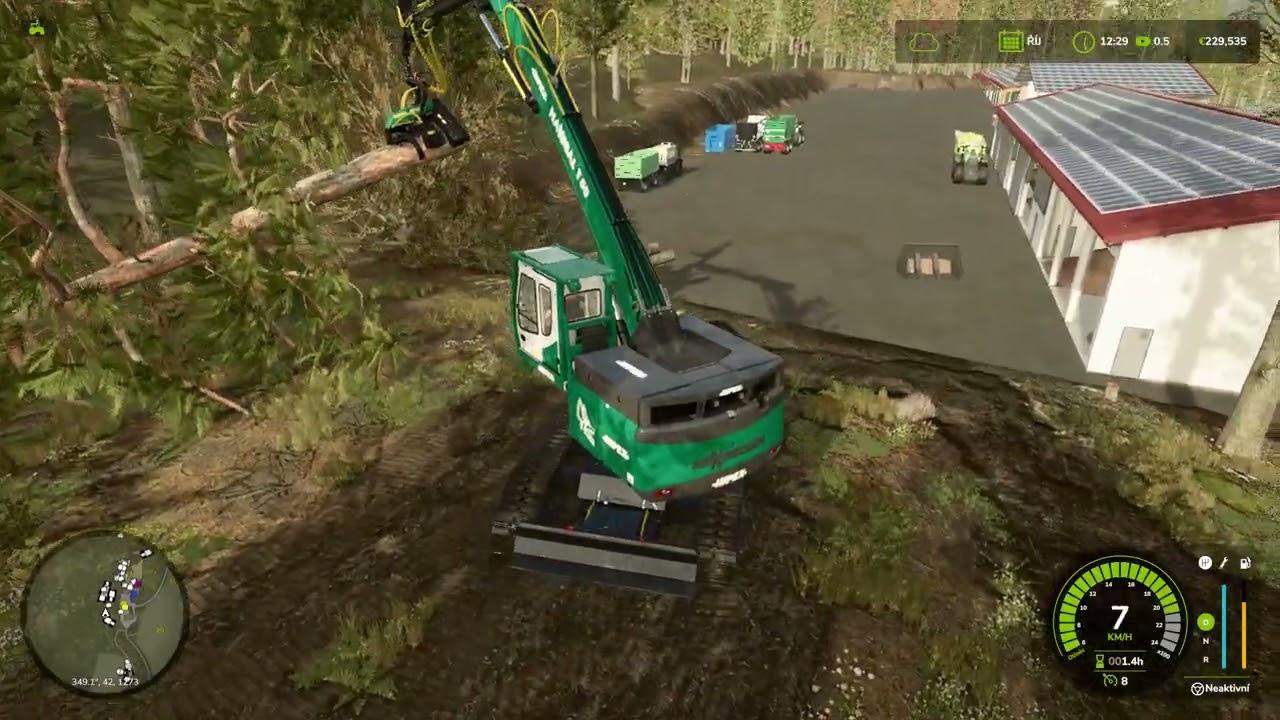 Farming Simulator 25 Highlands Fishing Expansion Processing large trees for the sawmill
