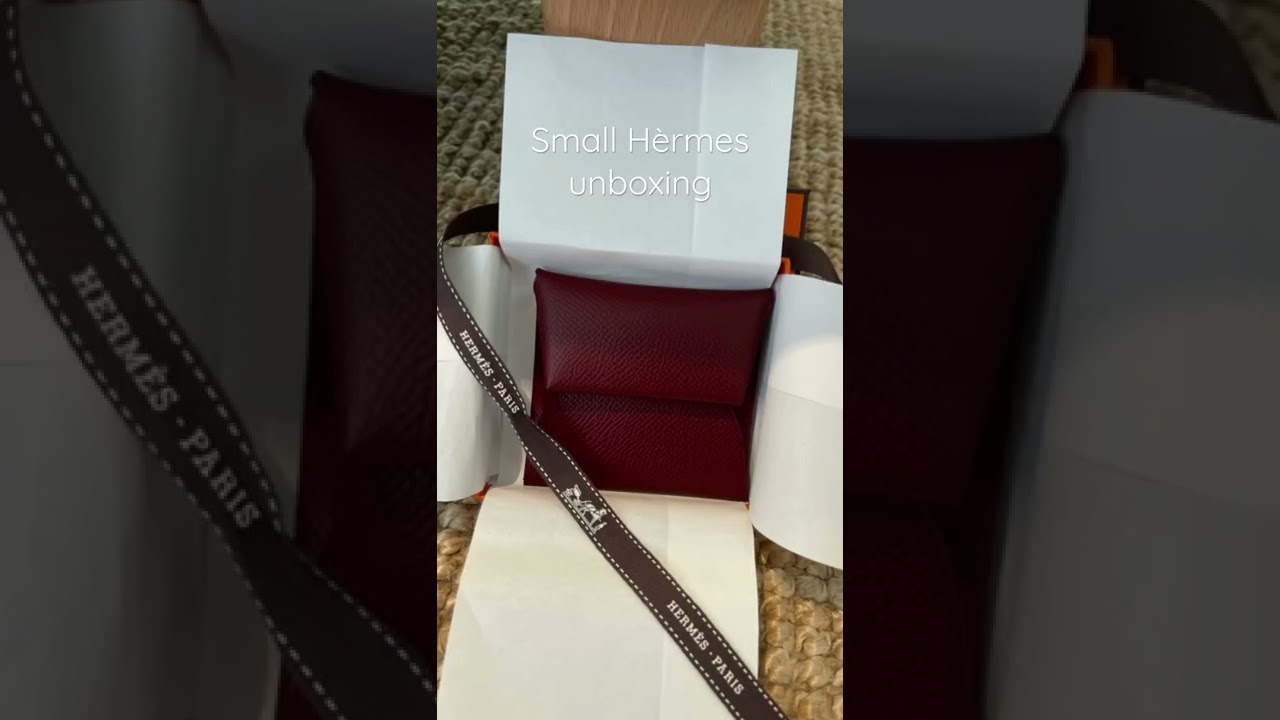 Small Hèrmes unboxing: Portemonnaie Bastia, Rouge H &Étoupe