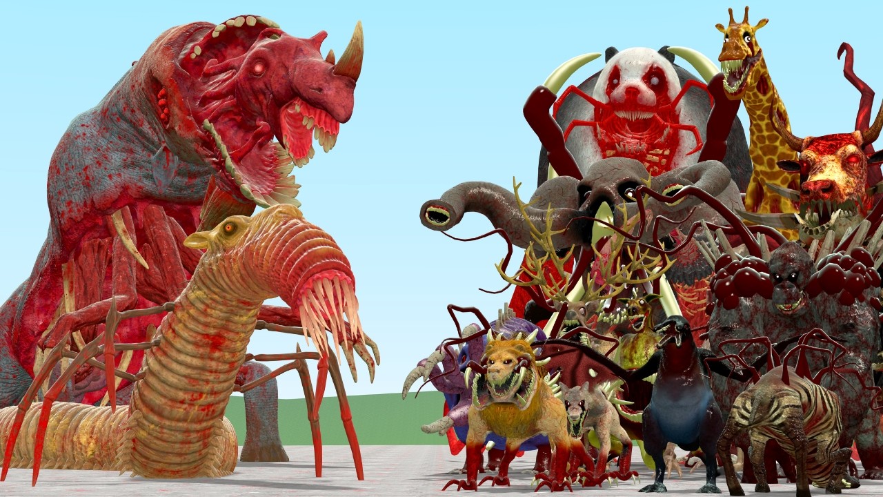 New Update Zoochosis Infected Camel & Rhino Vs All Zoochosis Mutant Animals In Garry's Mod