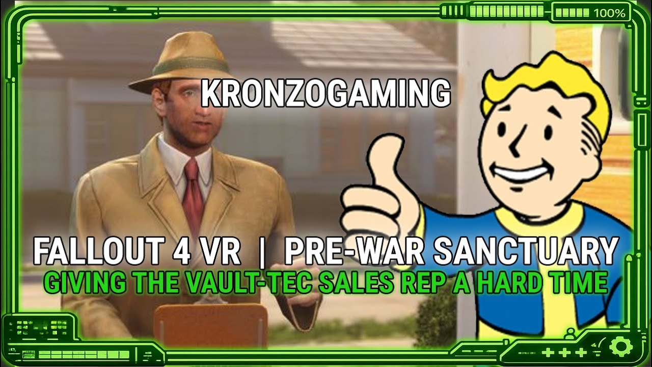 FALLOUT 4 VR  |  GIVING THE VAULT-TEC SALESMAN A HARD TIME   #fallout #fallout4vr #vr