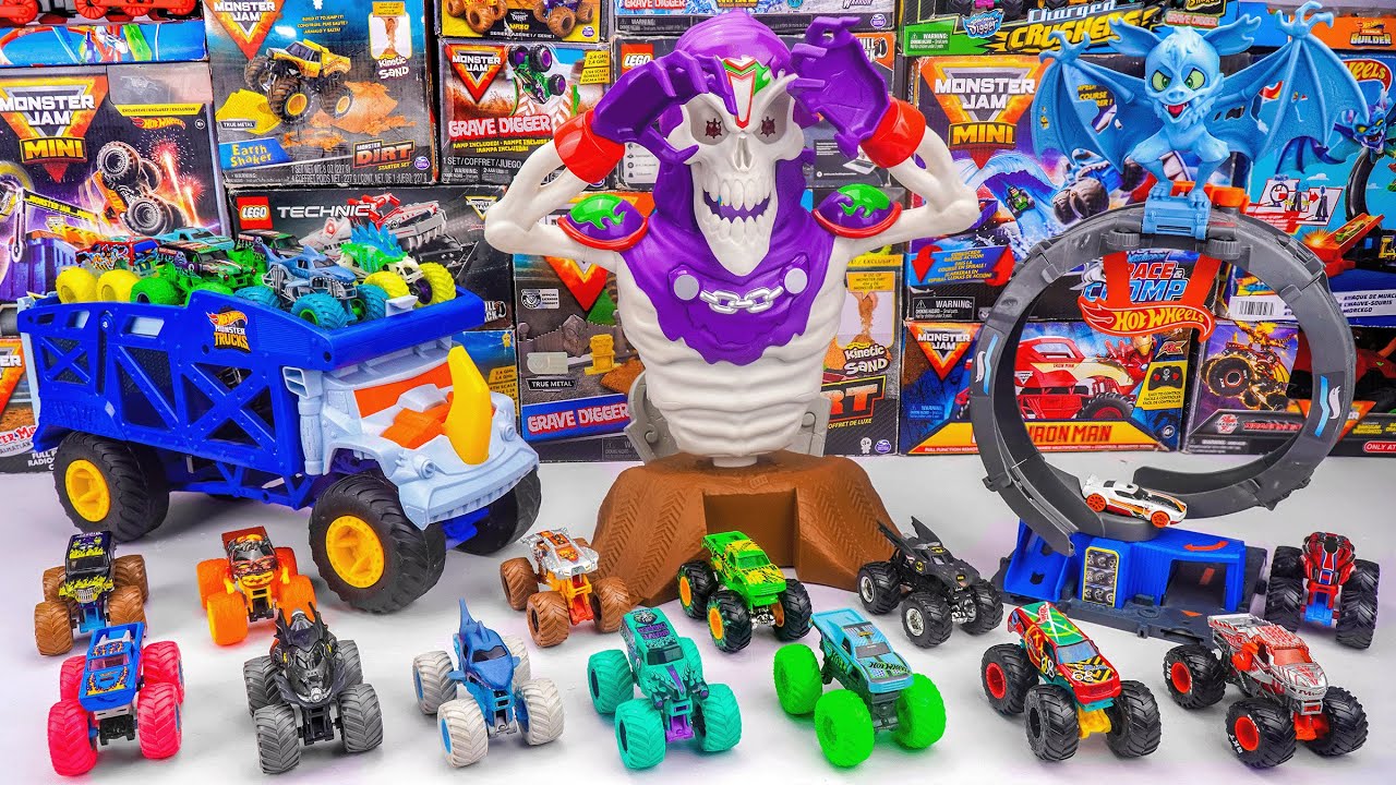 Monster Jam Collection Unboxing Review | Monster Jam Monster Trucks Rhino Rig Playset