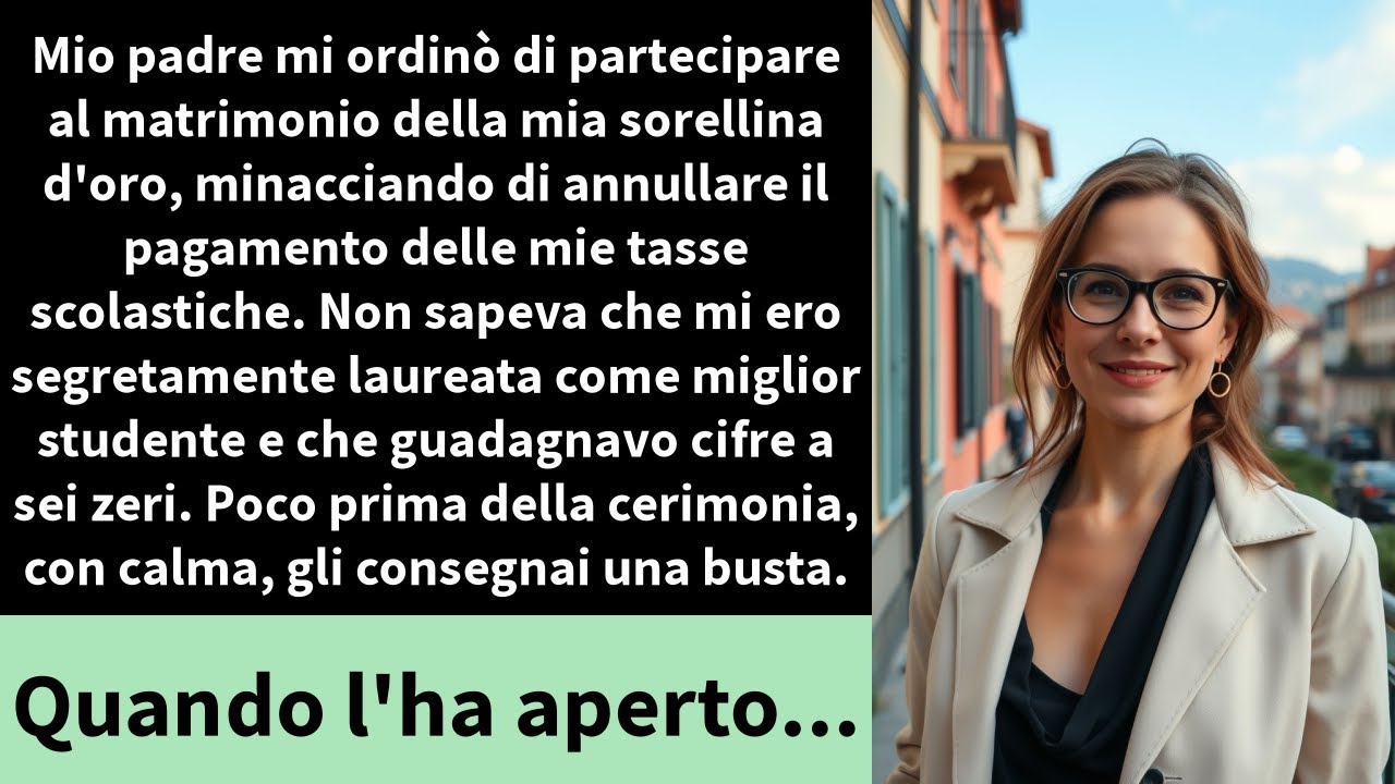 Mio padre mi ordinò di partecipare al matrimonio della mia sorellina d'oro, minacciando di annullare