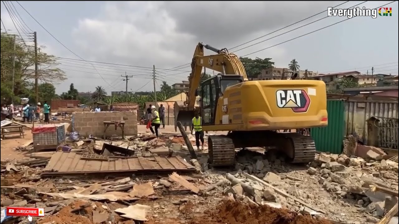 Friday 23rd Jan. Update: Takoradi to Cape Coast Road Expansion Project - Demolition Ongoing at Fijai