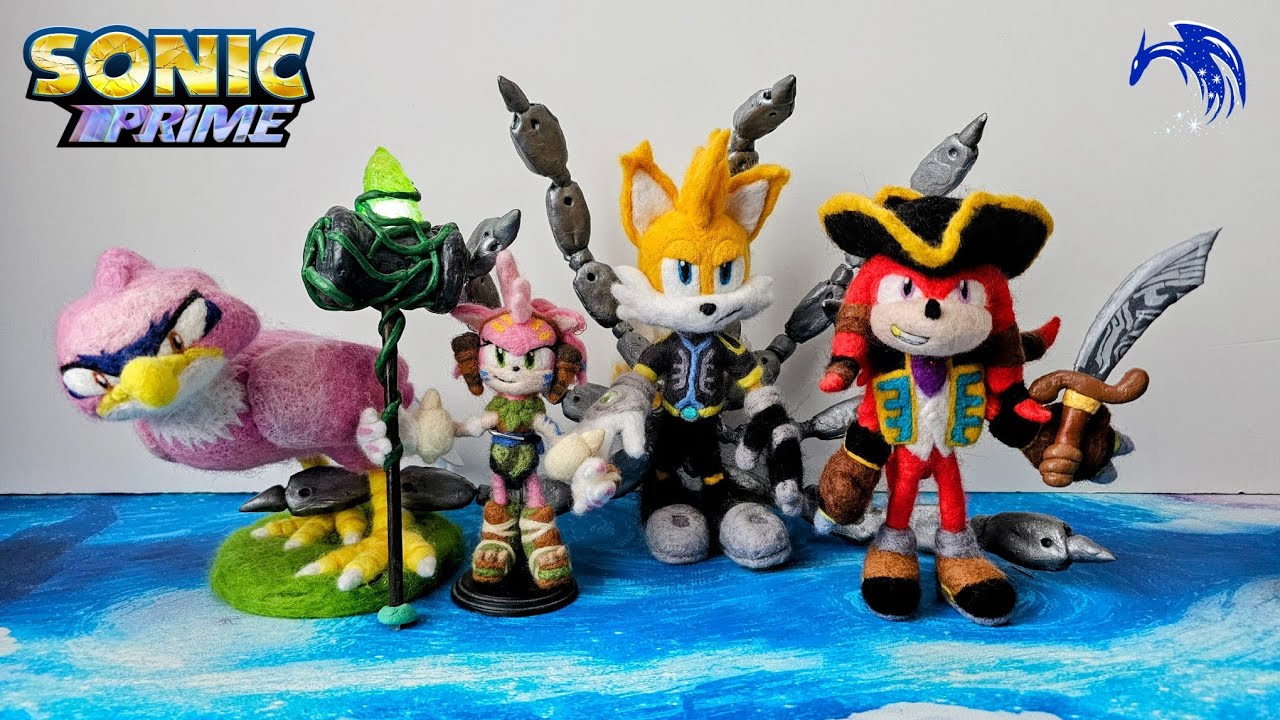Handmade Sonic Prime Needle Felting Compilation - Tails Nine, Thorn Rose, Knuckles the Dread