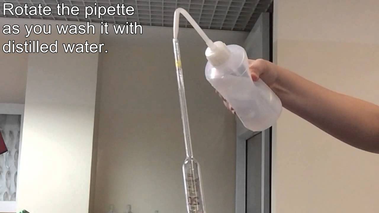 Step 1 - Washing Pipette with Distilled Water