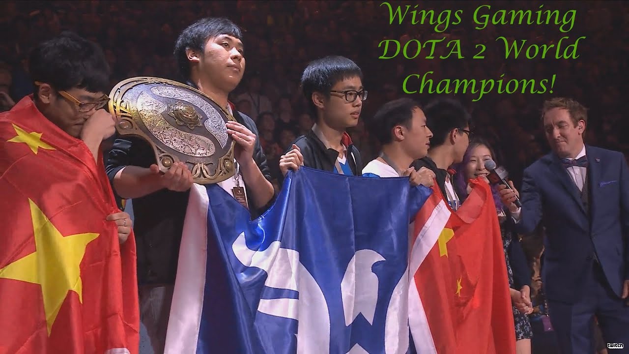 #TI6 Grand Final @ Wings Gaming world champion #International 2016! Winning moment #AfterGame