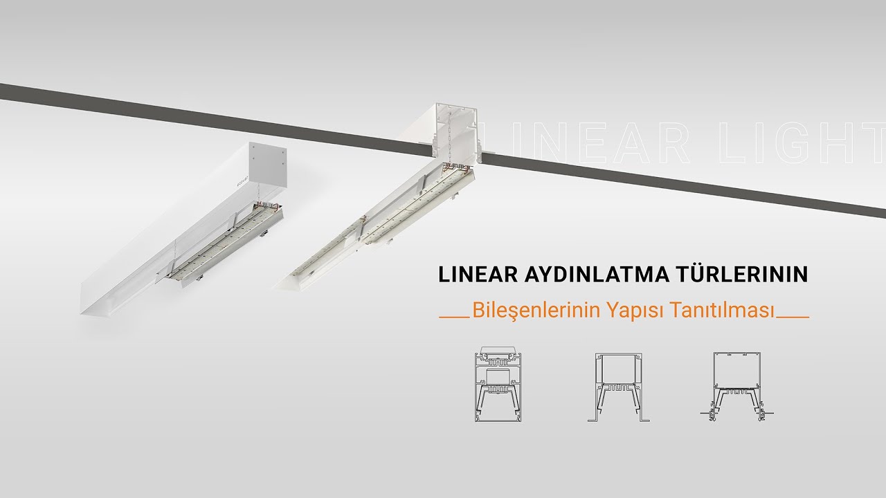 Lineer aydınlatma türlerinin tanıtılması ve Bileşenlerinin Yapısı