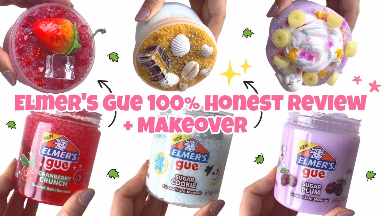 🎀 100% VERY HONEST ELMER'S GUE SLIME REVIEW + MAKEOVER! (STORE BOUGHT SLIMES REVIEW)