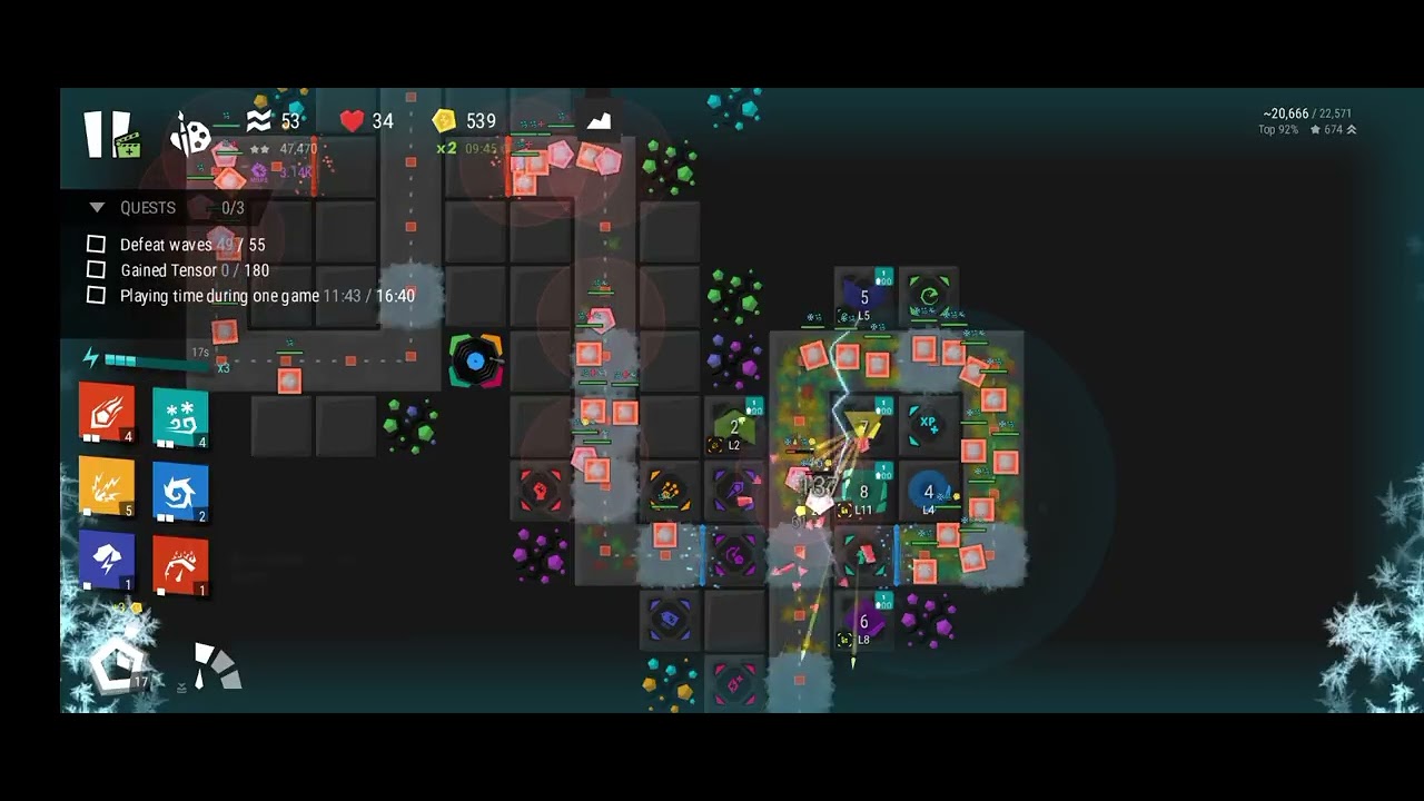 Infinitode 2 | Level 4.6 (3 stars, first time playing)