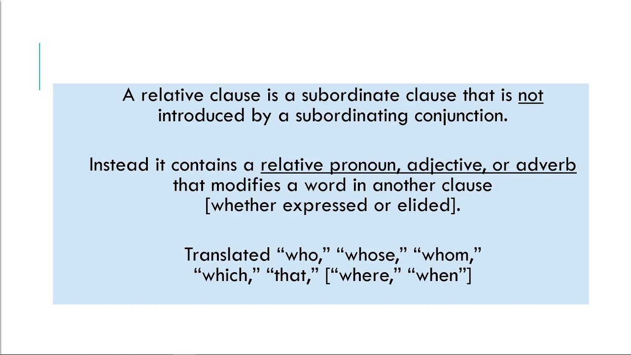 Greek Relative Clauses