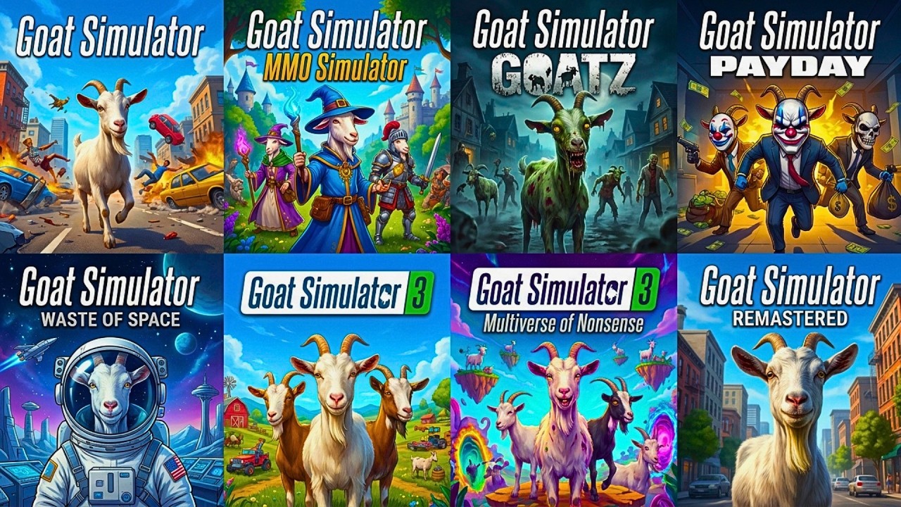 The Evolution of GOAT SIMULATOR Games (2014-2024)