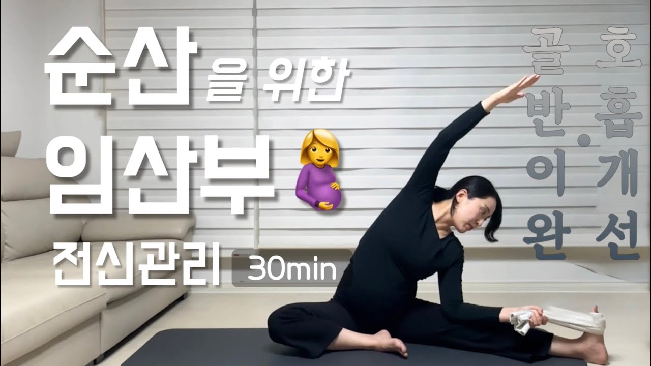 14~40주 | 매일 30분, 순산을 위한 임산부 전신관리(등·엉덩이 강화 | 골반 이완 | 호흡개선)🤰