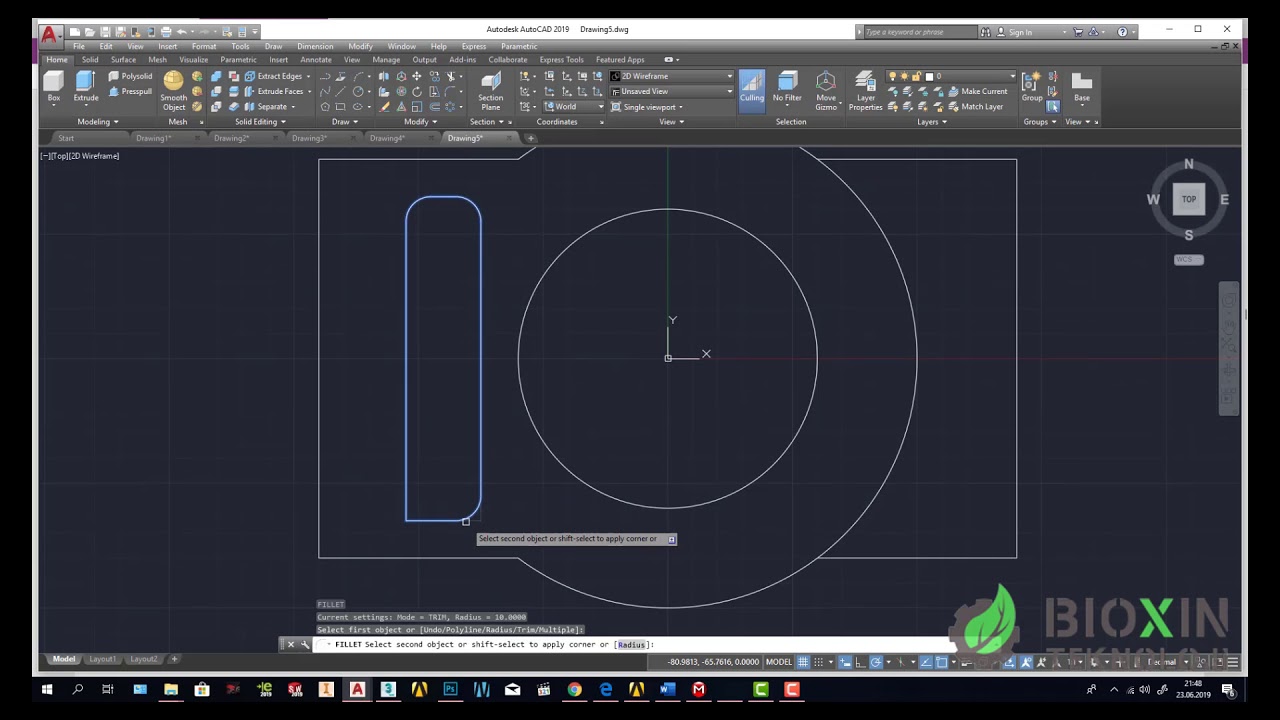 Autocad 2d Drawing Tutorial - 20 Days of Cad Exercises Example 7