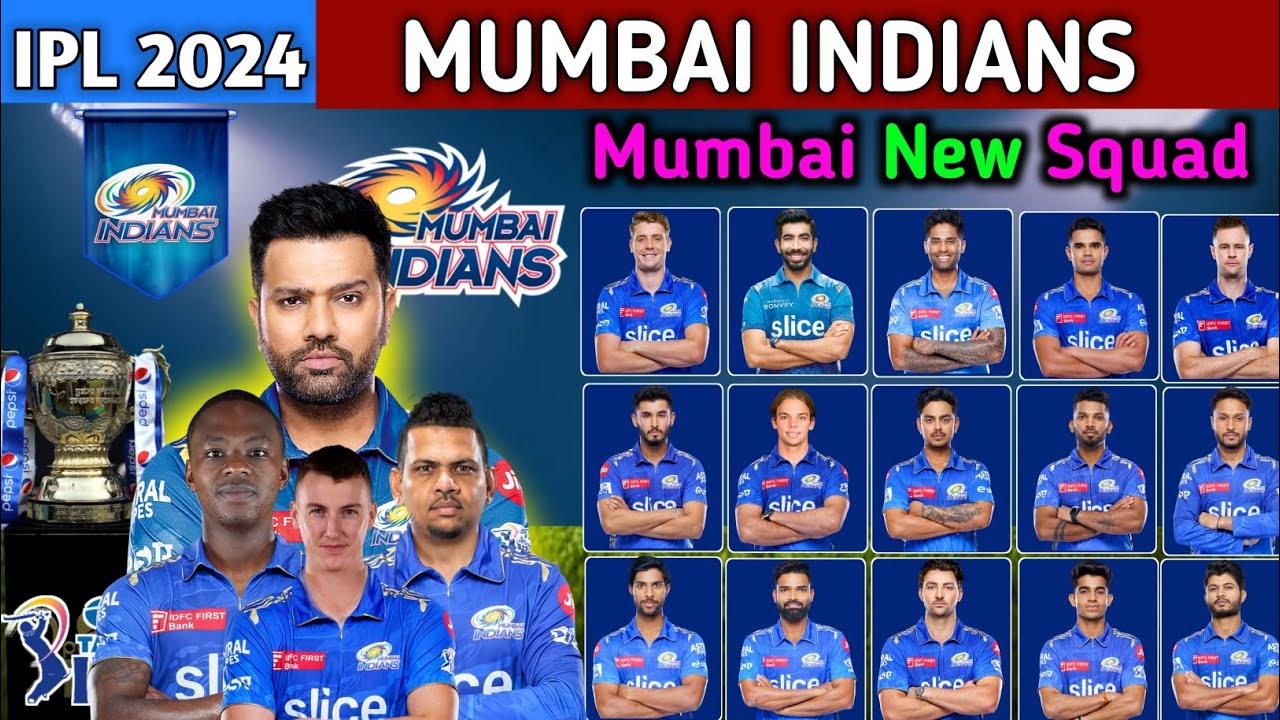 IPL 2024 | Mumbai Indians Team Full Squad | MI Full Squad 2024 | MI Team New Players List 2024