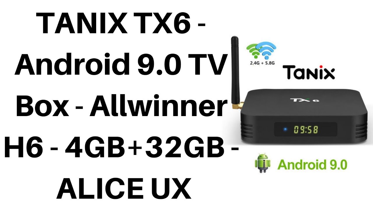 TANIX TX6 — ТВ-приставка Android 9 — Allwinner H6 — 4 ГБ ОЗУ 64 ГБ ПЗУ — ALICE UX