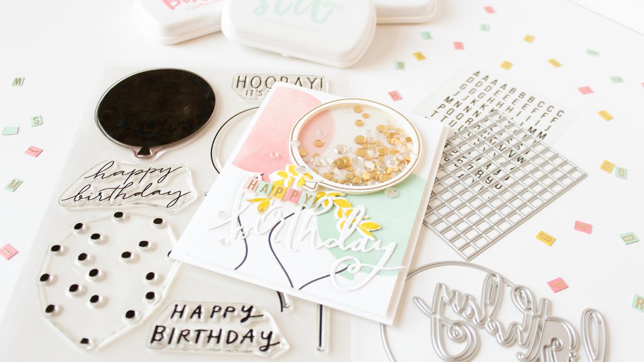 Birthday Balloon Shaker Card