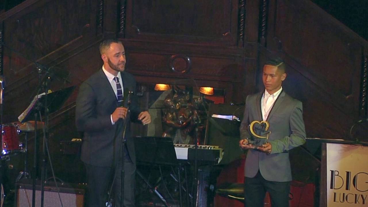 David Ambroz accepting Kidsave Champion for Children Award