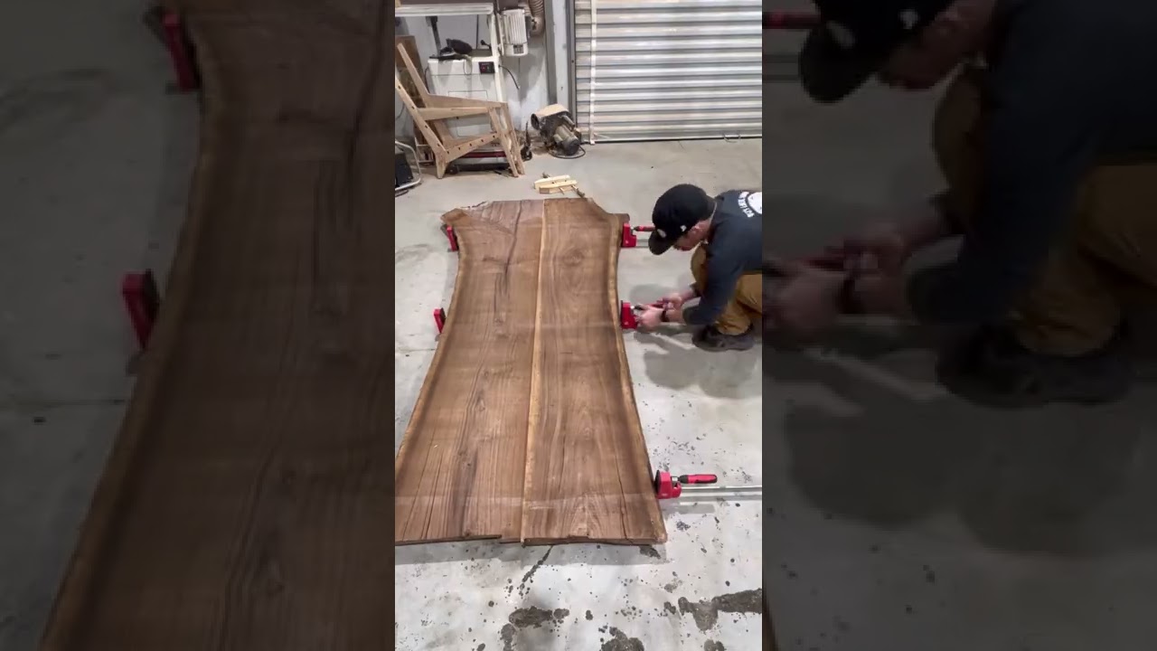 Gluing up a Walnut Tabletop
