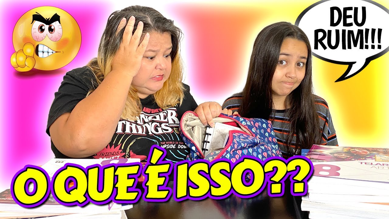MINHA MÃE REAGINDO AO QUE SOBROU DO MEU MATERIAL ESCOLAR NO FINAL DO ANO 2021 | COISAS DA LUNA