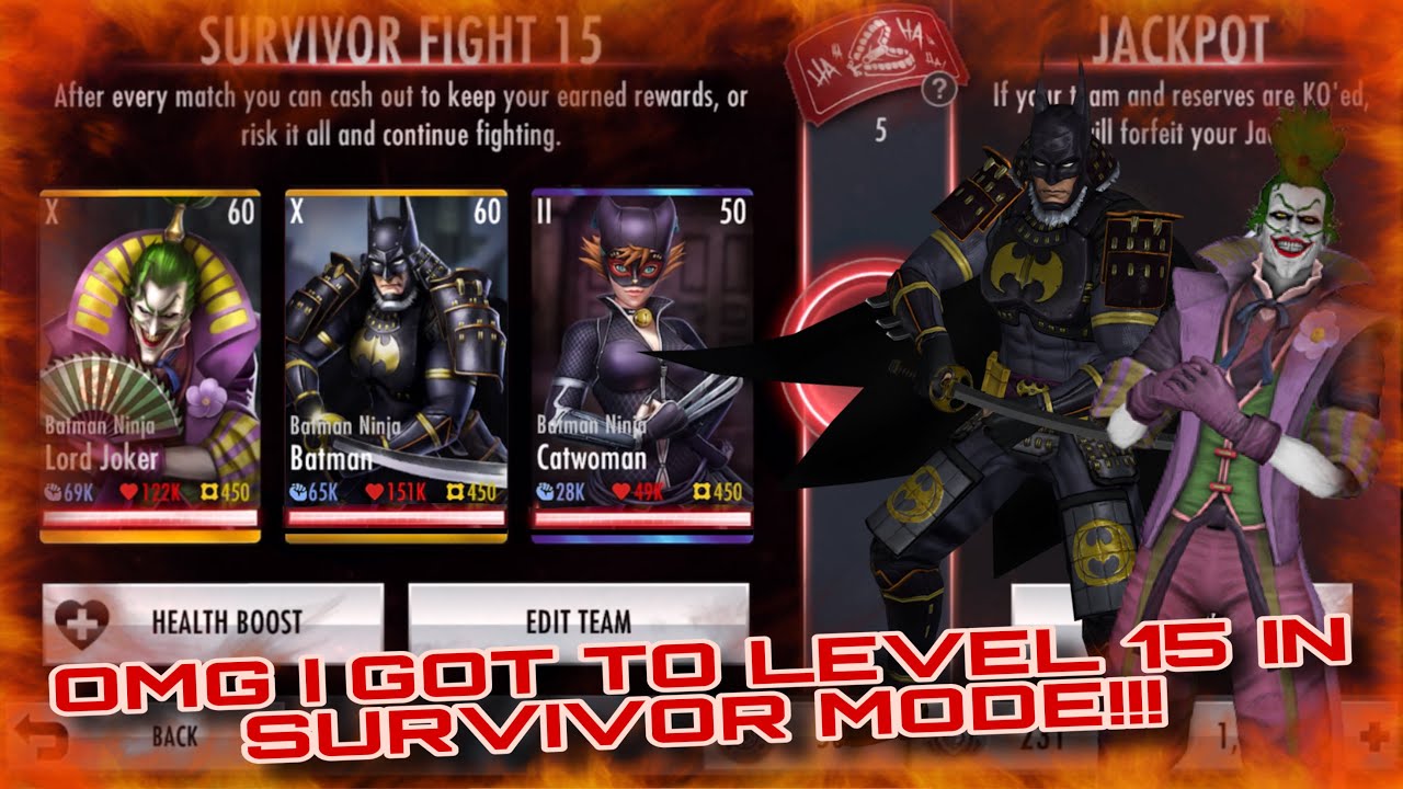 MY INSANE SURVIVORS JOURNEY ALL THE WAY TO SURVIVOR FIGHT 15!!! INJUSTICE GODS AMONG US MOBILE 2021!