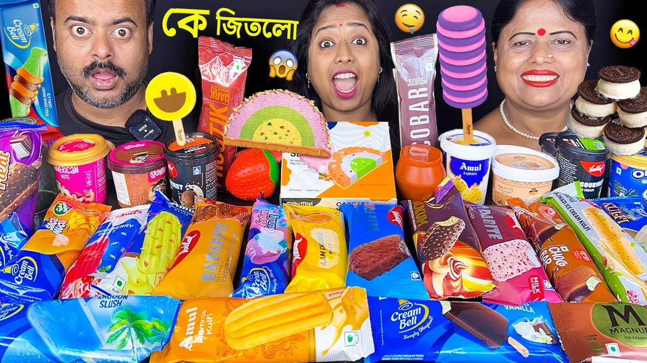 30 ICE CREAM EATING CHALLENGE AMUL, MAGNUM, ARUN, CORNETTO, EPIC, CASSATA, BELL CREAM, VADILAL
