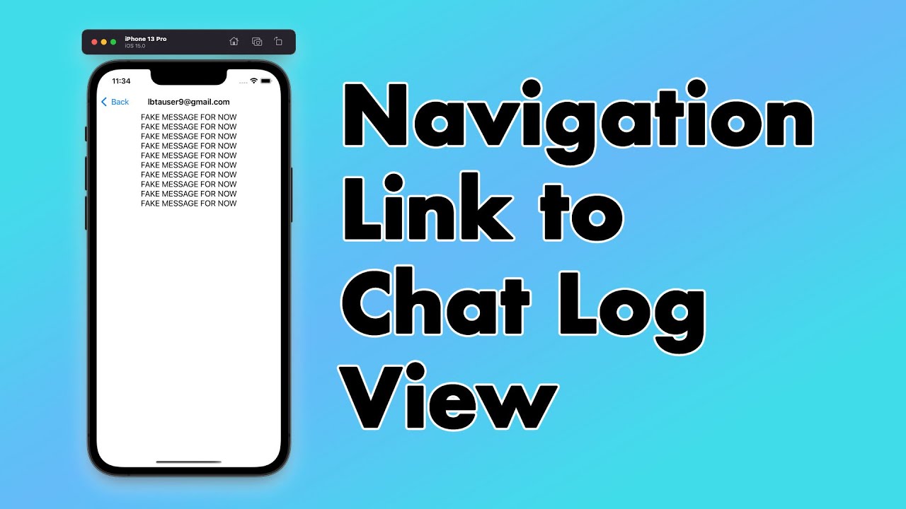 SwiftUI Firebase Chat 09: Навигационная ссылка для просмотра журнала чата