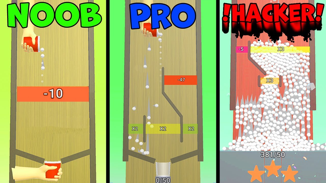 🎮NOOB vs PRO vs HACKER (Bounce and Collect🎱) DemoBA.