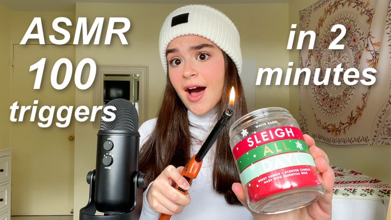 ASMR 100 Triggers in 2 Minutes!