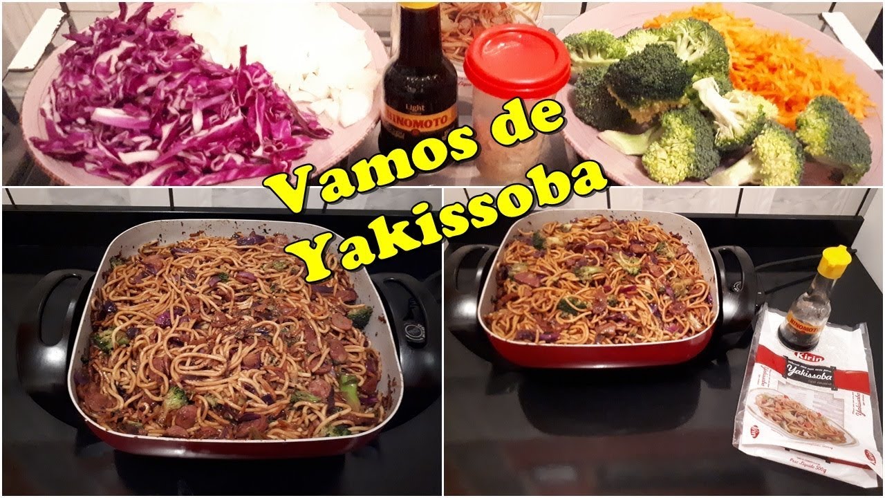 Como fazer Yakissoba de calabresa na panela elétrica quadrada Vermelha/ Fogão de indução- Rê Godinho