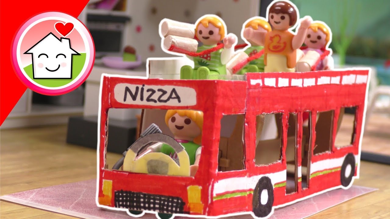 Playmobil Familie Hauser - Anna und Lena spielen Bus