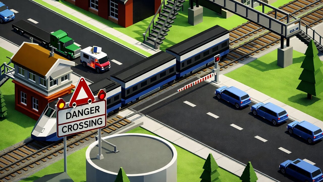 Railroad Crossing 😱 One Small Mistake = Massive Crash | Gameplay #158