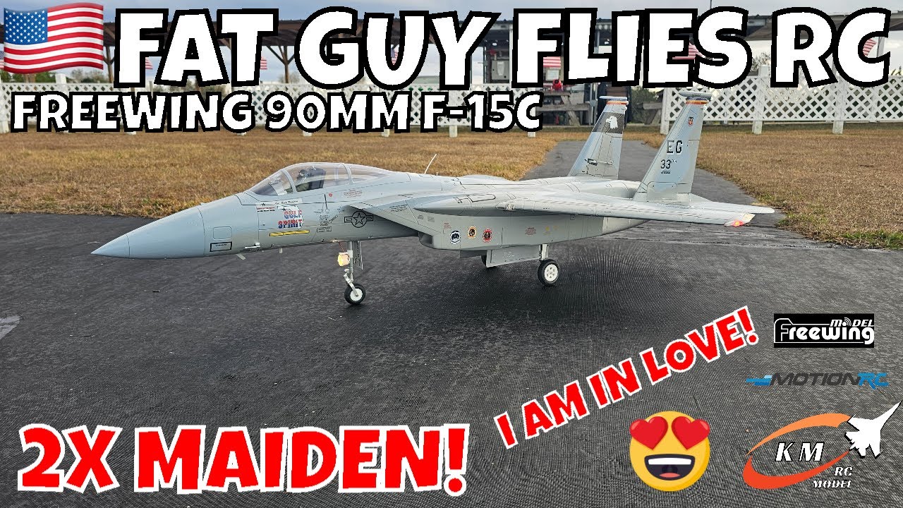 I AM IN LOVE FREEWING 90MM F-15C 2X MAIDEN! by FGFRC #aviation #rcjets