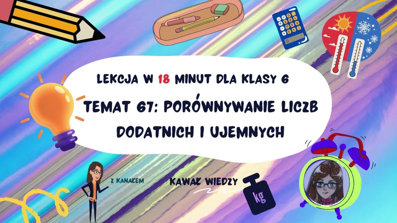 KLASA 6 LEKCJA 67 Porównywanie liczb dodatnich i ujemnych | wartość bezwzględna
