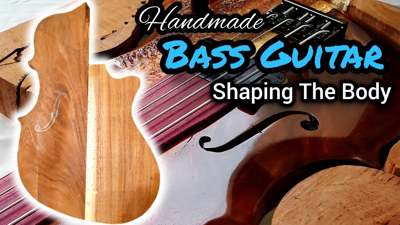 Handmade Bass Guitar Build - Part 1: Cutting Out The Body and Shaping With Hand Tools