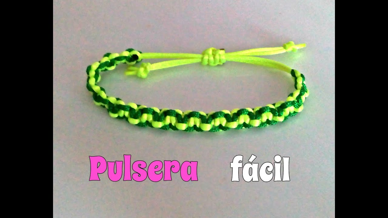 PULSERA FÁCIL de COLA de RATÓN con NUDOS MACRAME.