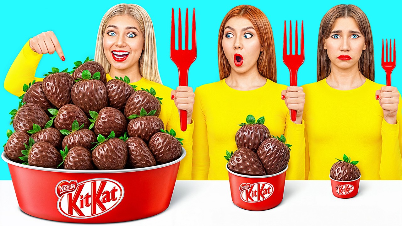 Big, Medium and Small Plate Challenge | Epic Food Battle by Candy DO