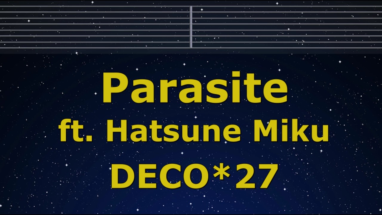 Karaoke♬ Patasite ft. Hatsune Miku - Deco20 【No Guide Melody】 Instrumental, Lyric Romanized