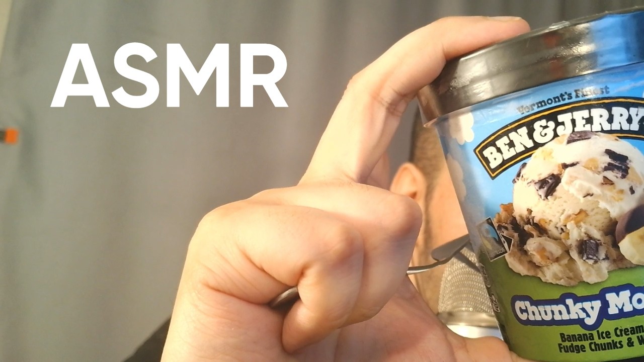 Asmr Trying Ben & Jerrys Chunky Monkey Banana ice cream first time