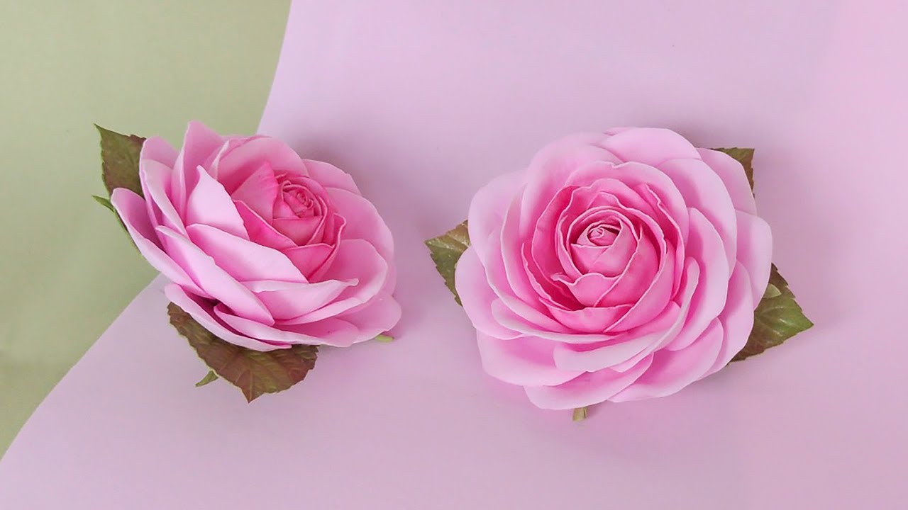 Вы только взгляните! СУПЕР реалистичная РОЗА из фоамирана 🌹БЕЗ шаблона/ DIY/Foamiran rose