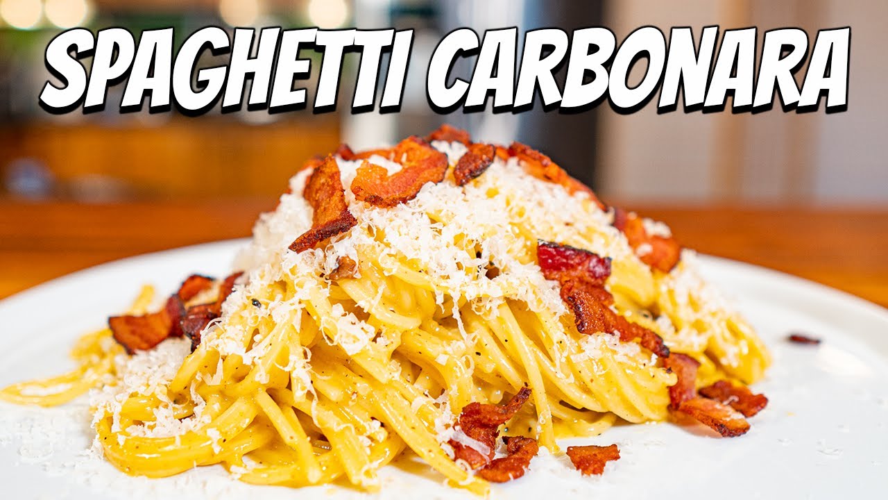 Pasta Carbonara the American Way (With Bacon)