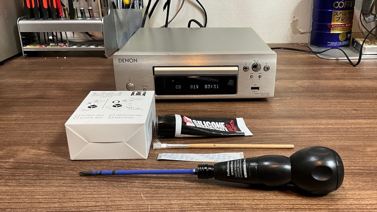 DENON DCD-F109 CD読込不良 修理 ピックアップ交換
