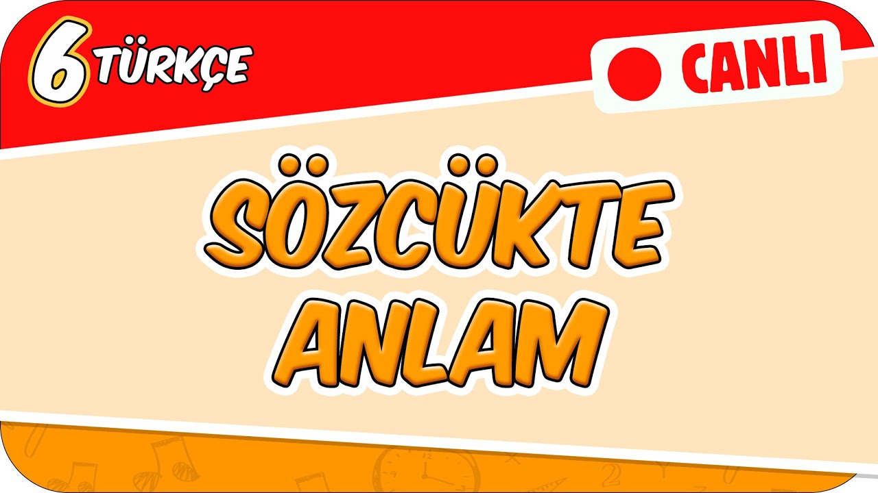 Sözcükte Anlam 📙 6TURK2  #2026