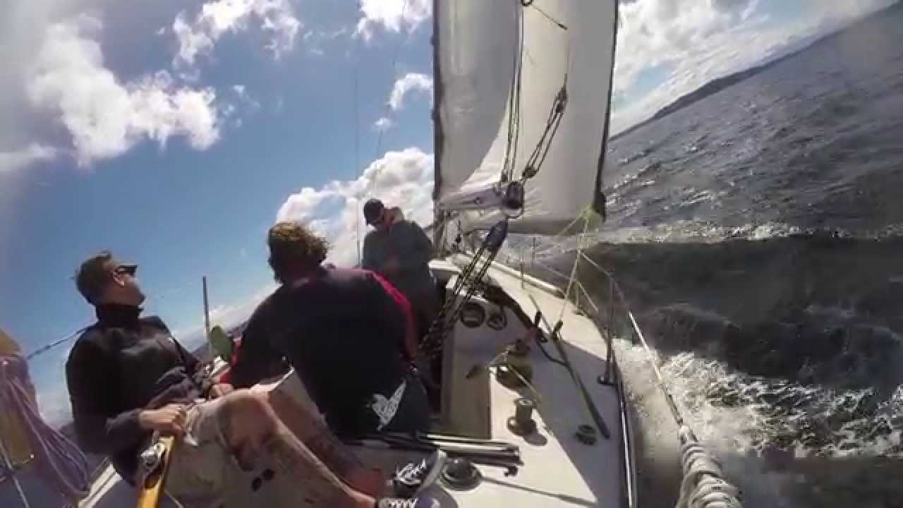 S/V Time and Tide, a 1975 33' Carter 3/4 Ton IOR Sloop Underway on The Puget Sound Sailing