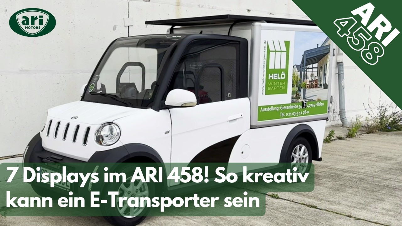 ARI 458 Elektrotransporter mit 7 Displays, Solarpanel & Funkkameras &ndash; Das kreative Kundenfahrzeug!⚡🚚