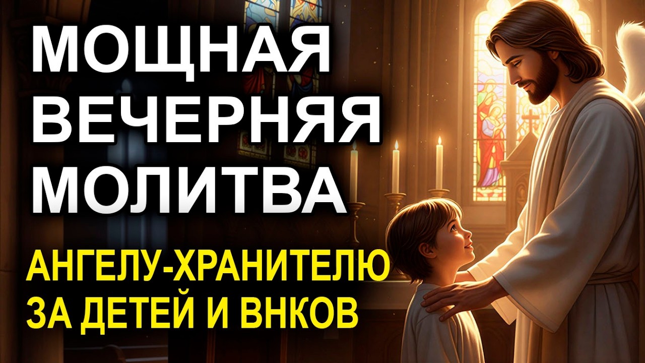 ВЕЧЕРНЯЯ МОЛИТВА АНГЕЛУ-ХРАНИТЕЛЮ ЗА ДЕТЕЙ И ВНУКОВ! Включите на ночь, и никакое зло их не коснется