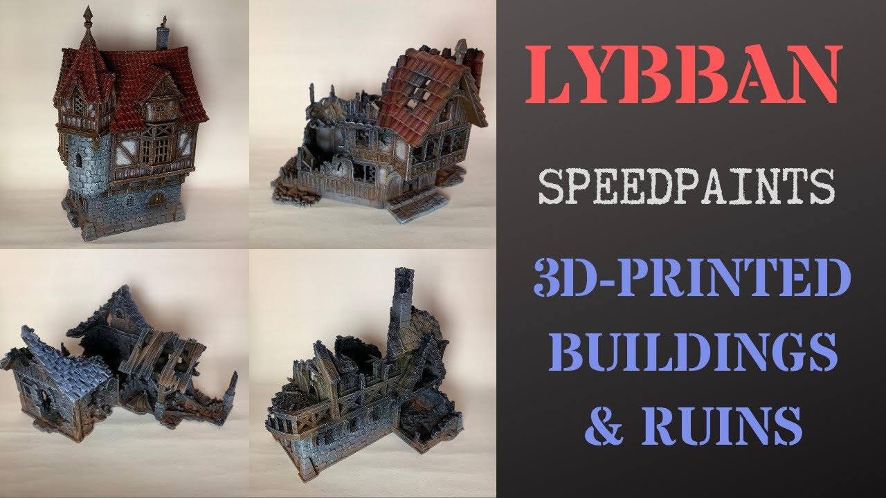 Speedpainting 3D-printed buildings