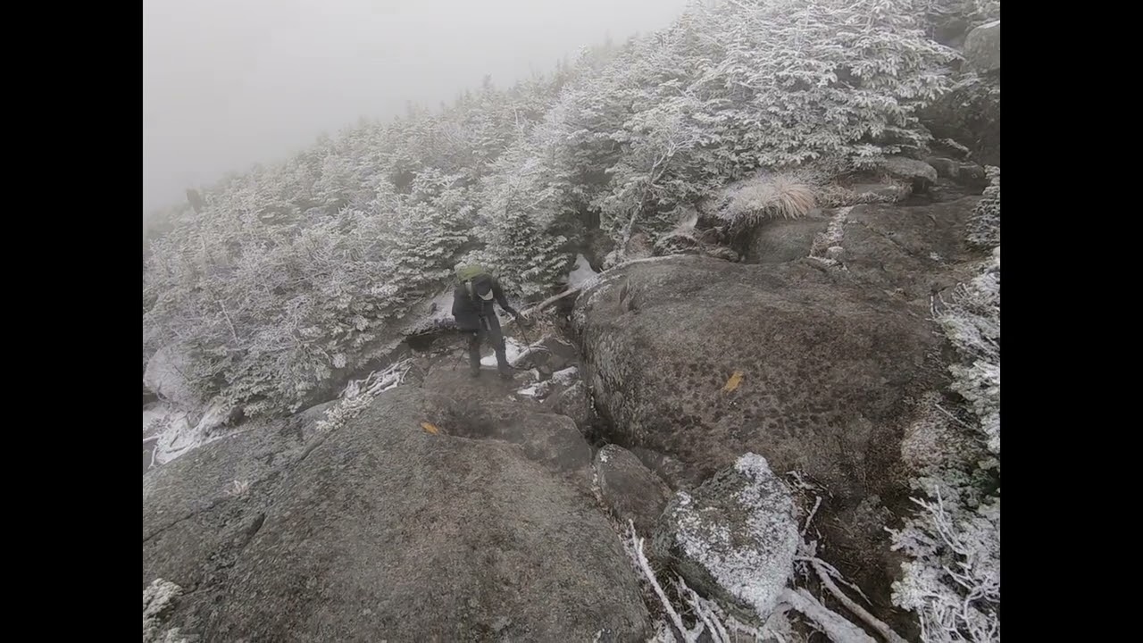 Martin going up Algonquin - ADK - October 2019