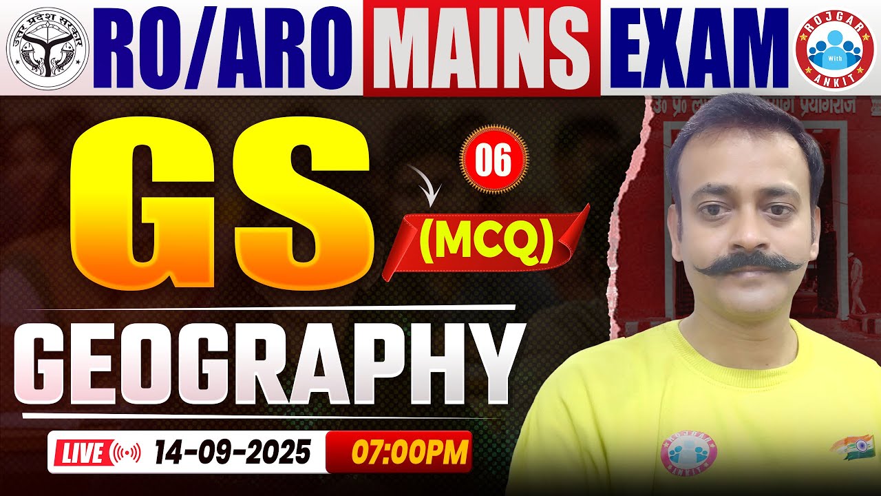 UPPSC RO ARO Mains Geography Classes | RO ARO Mains Geography MCQ Classes | Geography by Navneet Sir
